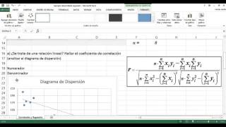 Coeficiente de correlación con excel [upl. by Adnalue593]