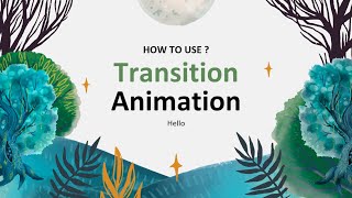 How to use Transition And Animtion In ms PowerPoin [upl. by Rebecca519]