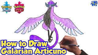 How to Draw Galarian Articuno Step by Step  Pokemon Sword And Shield [upl. by Selrac]