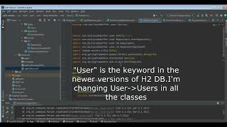 Syntax error in SQL statement quotcreate table user  expected quotidentifierquot SQL statement [upl. by Leelaj]