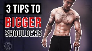 3 Tips For BIGGER SHOULDERS  THENX [upl. by Ahsemrak]