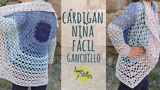 Tutorial Cárdigan Fácil Crochet o Ganchillo en Español [upl. by Okikuy176]