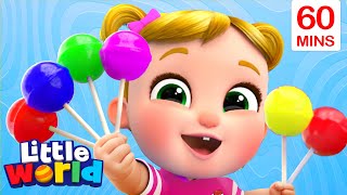 Lollipop Song  Ice Cream Song  More Kids Songs amp Nursery Rhymes by Little World [upl. by Zoeller]