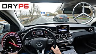 MercedesBenz C200 W205  TOP SPEED DRIVE ON GERMAN AUTOBAHN  POV [upl. by Gratt837]