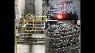 Automobile Rear Axle Shaft Heating Upsetting Rotary Forging Solution [upl. by Christi302]