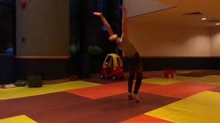 Gymnastics Roundoff back handspring Slow motion [upl. by Dacia]