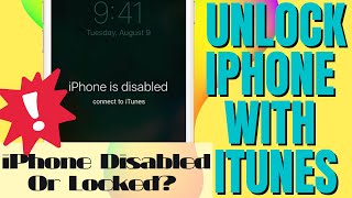 How to Unlock iPhone with iTunes  Use iTunes to Unlock Any Disabled or Locked iPhone in 4 Minutes [upl. by Adnovoj]