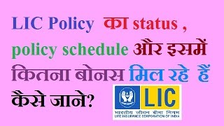 How to check LIC policy status vested bonus and policy schedule online [upl. by Refinej182]