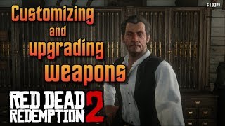 Red Dead Redemption 2 Basic Customizing and Upgrading Weapons [upl. by Nochur480]