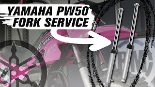 How To Replace Fork Seals on Yamaha PW50 [upl. by Eelik57]