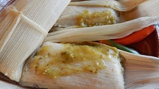 Tamale Recipe Handmade Mexican Tamales Verdes [upl. by Naitsihc113]