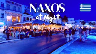 Downtown Naxos Νάξος at Night ✨🌙 Greece 🇬🇷  Walking Tour  4K [upl. by Inol945]