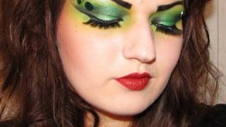 Sexy Green Witch Makeup Tutorial for Halloween [upl. by Ilek]