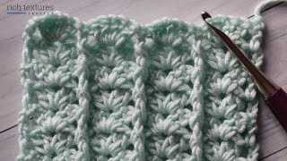 Post and Shell Stitch  How to Crochet [upl. by Lzeil838]