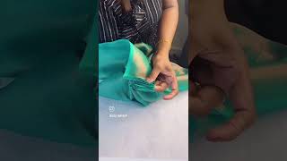 Easy saree pleating method🥻sareedresspleatingfoldingtrendingsongtrendingvideo💜🥻❤ [upl. by Vinia]