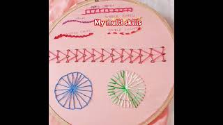 Easy step of chain stitchs for hand embroidery beginners [upl. by Lawley458]