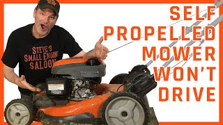 How To Fix A Self Propelled Lawn Mower That Wont Move [upl. by Adiaroz]