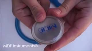 How to Install your MDF® Instruments Replacement Diaphragm and Retaining Ring on the Stethoscope [upl. by Yekcor308]