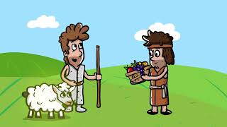 Los hermanos Caín y Abel 🐑✨  Historia de la Biblia  Mi primera biblia  03 [upl. by Anerev]