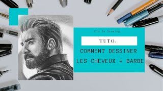 Tuto Comment dessiner les cheveux  Barbe [upl. by Charmion]