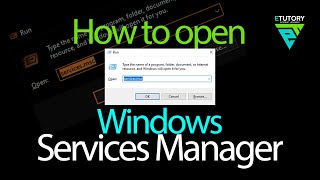 How to open Windows Services Manager  Shortcut [upl. by Idelson375]