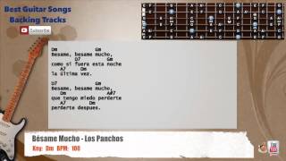 🎸 Besame Mucho  Los Panchos Guitar Backing Track with scale chords and lyrics [upl. by Nitas447]