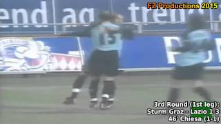 20022003 Uefa Cup SS Lazio All Goals Road to Semifinals [upl. by Yniatirb640]