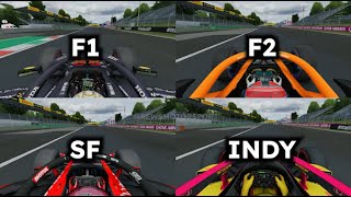 Which is the Fastest Formula Ep1  F1 vs F2 vs IndyCar vs SuperFormula  Monza [upl. by Eveivenej]