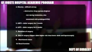 20110201 Preoperative Assessment Part 5mov [upl. by Andrey]