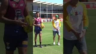 Learn To Kick With AFL Grand Finalsist Callum Ah Chee Brisbane Lions  Footy For Kids  Auskick [upl. by Kared]