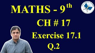 Maths Class 9 Chapter 17 Exercise 171 Q2 [upl. by Isador]