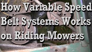 How the Variable Speed Belt System Works on Riding Mowers [upl. by Pyne]