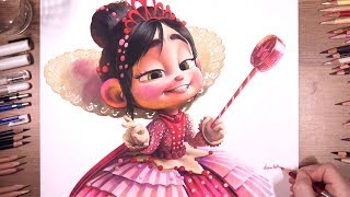 Drawing Princess Vanellope WreckIt Ralph  drawholic [upl. by Lorri]