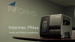 Intermec PM43 Media and Ribbon Loading [upl. by Nyrok]