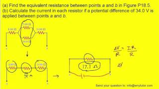 Find the equivalent resistance between points a and b [upl. by Ojillib259]