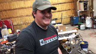 InstallRemove camshaft bearings in the 19 liter Cummins KTA 1150 [upl. by Shepard]