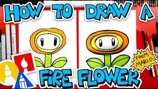 How To Draw A Fire Flower From Mario [upl. by Curson76]