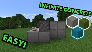 SIMPLE 121 AUTOMATIC CONCRETE FARM TUTORIAL in Minecraft Bedrock MCPEXboxPS4SwitchWindows10 [upl. by Kuehn]