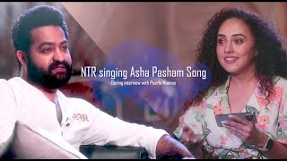 NTR singing Asha Pasham  Pearle Maaney  RRR Interview [upl. by Loredana]