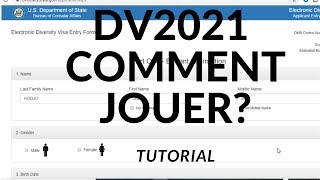 TUTO DV LOTTERY 2021 COMMENT JOUER PROPREMENTFABIO LE SAINT [upl. by Ahsinan161]