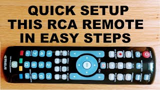 How to Program RCA Universal Remote CRCRN04BE with TV No Codes Required [upl. by Adiazteb45]