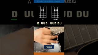 Guitar Strumming Pattern A Asus2 chords [upl. by Nnave]