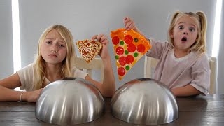 Everleigh and Posie Play Gummy Food VS Real Food Challenge [upl. by Bil]