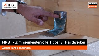 First – Zimmermeisterliche Tipps für Handwerker  Winkel richtig anbringen [upl. by Atnoved144]