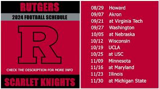 2024 Rutgers Scarlet Knights Football Schedule [upl. by Ilrebmik]