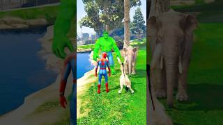 Hulk vs spider man race video 😮😱gta5 viralvideo youtubeshorts cartoon [upl. by Orit]