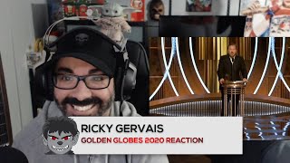 Ricky Gervais  Golden Globes 2020 Reaction [upl. by Auqinaj543]