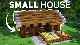 Minecraft Small Survival House Tutorial How to build [upl. by Aittam764]