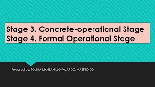 Concreteoperational stage and formal operational stage by Jean Piaget [upl. by Capp666]