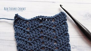 Peephole Chevron Stitch  How to Crochet [upl. by Yddeg]